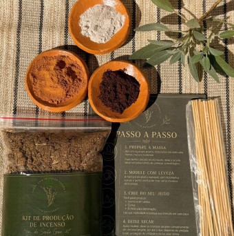 Kit Produção de Incenso - Breu branco, sálvia, cravo e canela