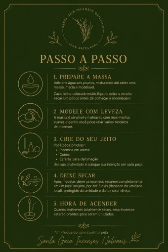 Kit Produção de Incenso - Breu branco, sálvia, alecrim e arruda