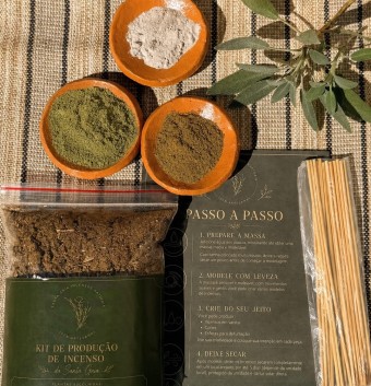 Kit Produção de Incenso - Breu branco, sálvia, alecrim e arruda