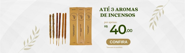 Até 3 aromas de incensos
